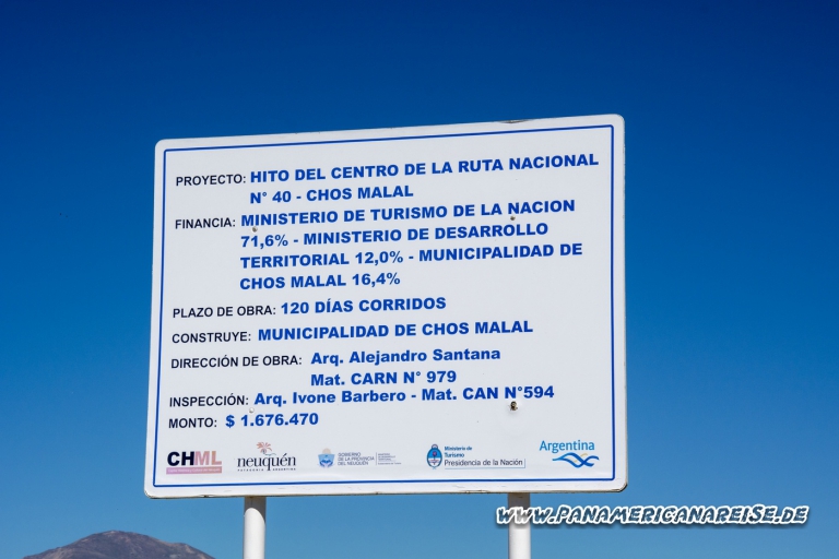 Chos Malal Argentinien Mitte der Ruta 40